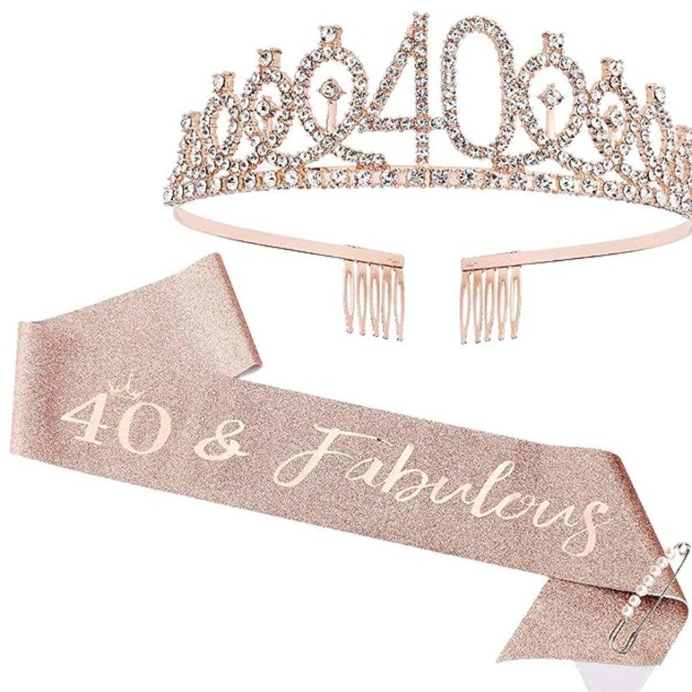 40th birthday tank, crown and sash- NEW!